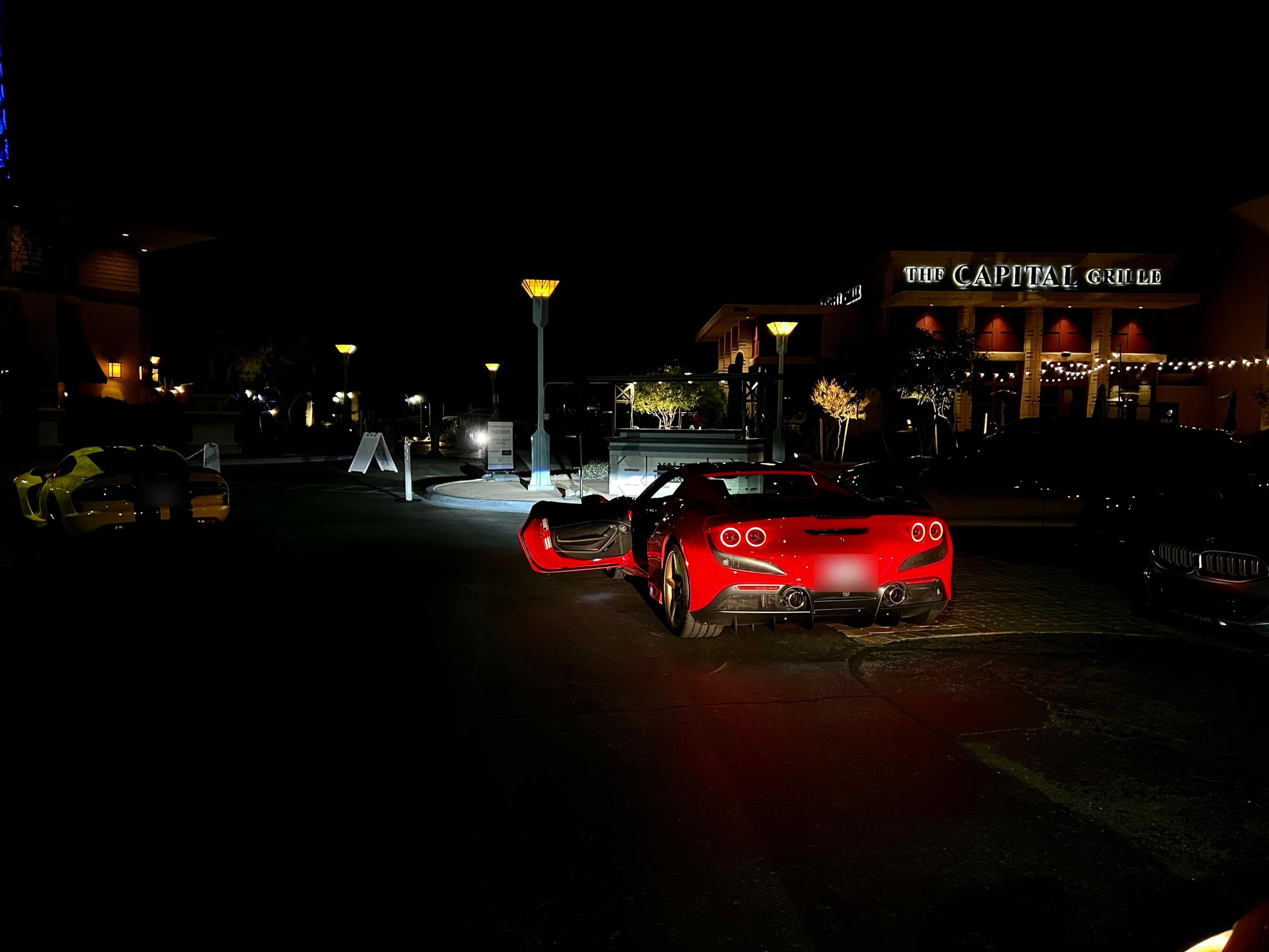Nighttime valet service at The Capital Grille